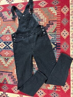 Black Denim Overalls | Hot Topic